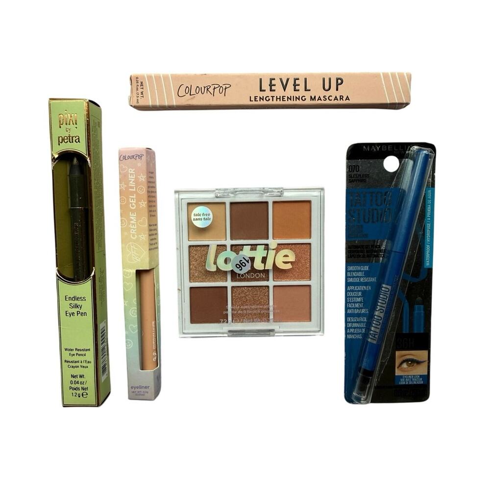 Eye Makeup Bundle Pixi Lottie London Mascara Brow Pencil Eyeliner NWT